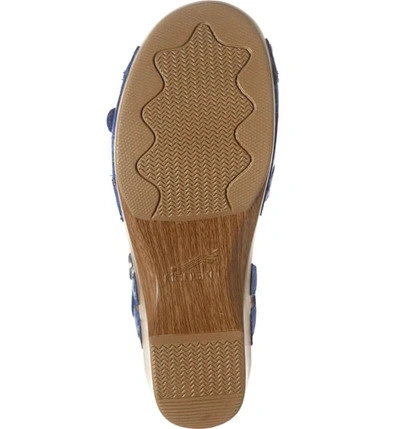 Shop Dansko Season Sandal In Blue Leather