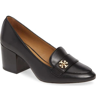 Tory Burch Kira Block-heel Loafer Pumps In Perfect Black / Perfect Black |  ModeSens