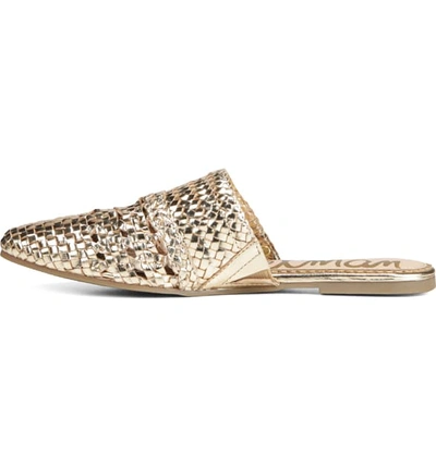 Shop Sam Edelman Natalya Mule In Molten Gold Leather