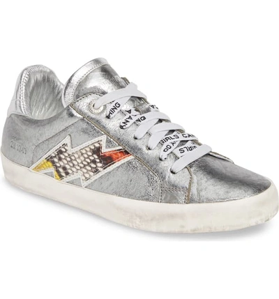 Shop Zadig & Voltaire Flash Ace Sneaker In Silver