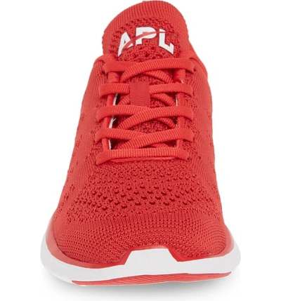 Shop Apl Athletic Propulsion Labs Techloom Pro Knit Running Shoe In Red/ White