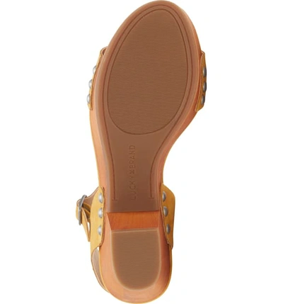 Shop Lucky Brand Trisa Platform Sandal In Ochre Leather
