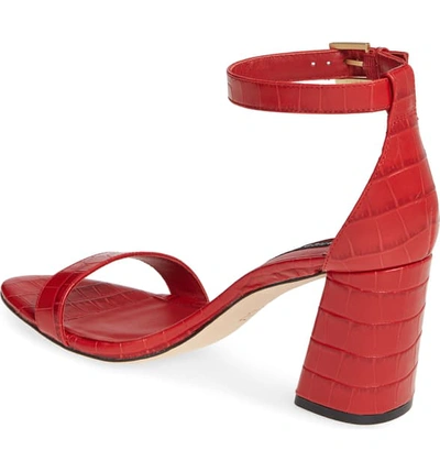 Shop Alice And Olivia Lillian Ankle Strap Sandal In Cherry