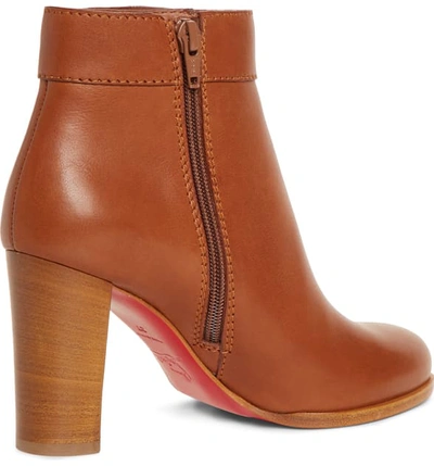 Shop Christian Louboutin Janis Button Bootie In Brown