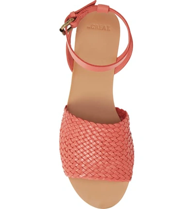 Shop The Great Caravan Ankle Strap Sandal In Pale Strawberry