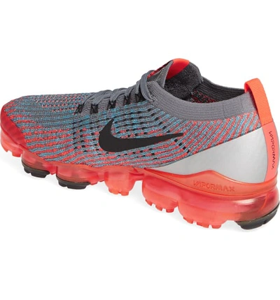 Shop Nike Air Vapormax Flyknit 3 Running Shoe In Flash Crimson/ Black/ Grey