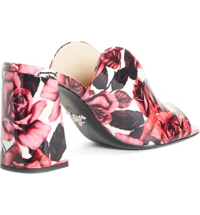 Shop Prada Rose Print Slide Sandal In Pink Floral