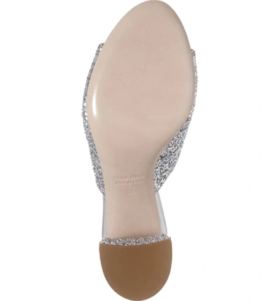 Shop Miu Miu Rocchetto Embellished Sandal In Argento