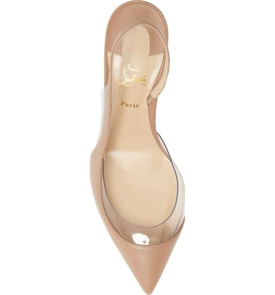 Shop Christian Louboutin Optisexy Clear Slingback Pump In Nude