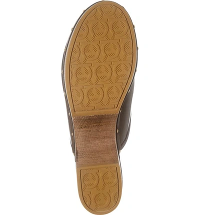 Shop Ferragamo Cleome Double Gancio Platform Clog In Dark Brown