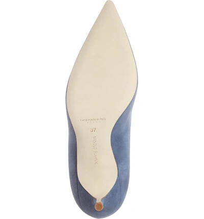 Shop Manolo Blahnik Bb Pump In Nordic Suede