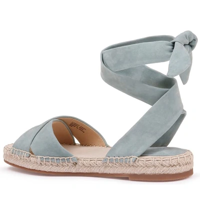 Shop Splendid Tereza Ankle Wrap Sandal In Seafoam Suede