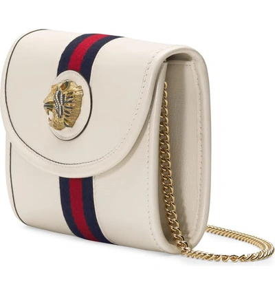 Shop Gucci Minileather Crossbody Bag In Mystic White/ Blue Red Multi