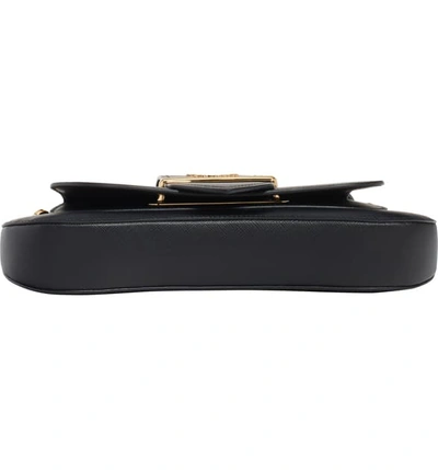 Shop Prada Saffiano Leather Top Handle Bag - Black In Nero