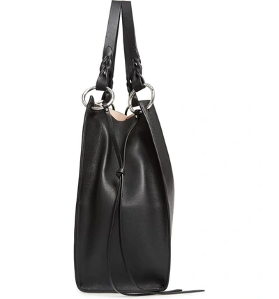 Shop Rebecca Minkoff Kate Soft North/south Leather Tote In Black