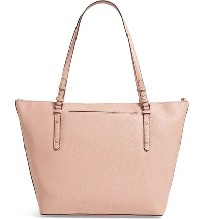 Shop Kate Spade Large Polly Leather Tote In Flapper Pink