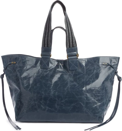 Shop Isabel Marant Wardy Leather Shopper In Greyish Blue