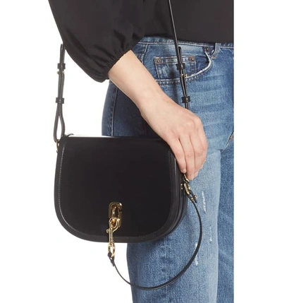 Shop Marc Jacobs Leather Saddle Bag In Black