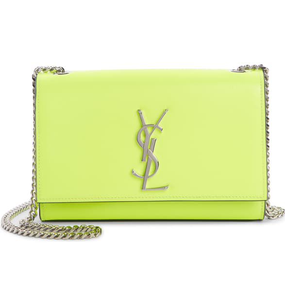 saint laurent neon yellow bag