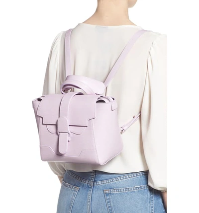 Shop Senreve Mini Maestra Leather Satchel In Wisteria