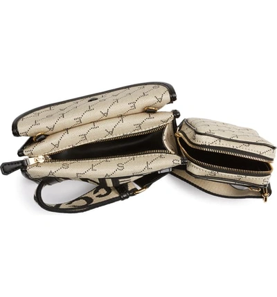 Shop Stella Mccartney Monogram Canvas Belt Bag In Sand