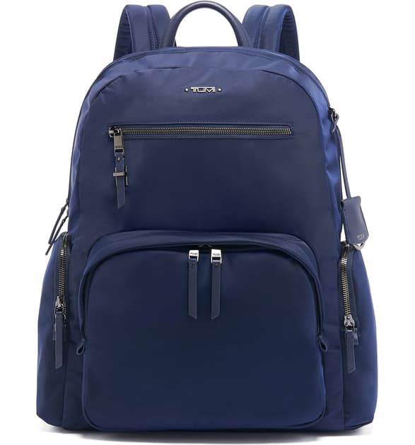 tumi blue backpack