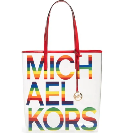 Michael Michael Kors The Michael Large Clear & Rainbow Tote | ModeSens