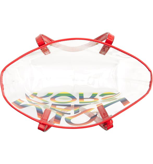 michael kors clear rainbow tote
