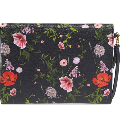 Shop Ted Baker Gaia Hedgerow Envelope Pouch In Dark Blue