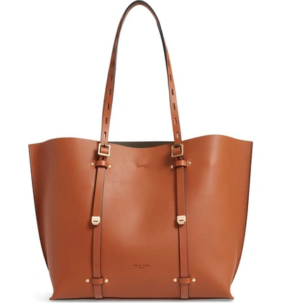 Shop Rag & Bone Field Leather Tote In Brown