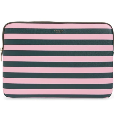 Shop Kate Spade Sylvia Stripe Universal Laptop Sleeve - Pink In Pink Multi