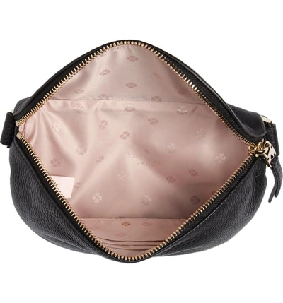 Shop Kate Spade Medium Polly Leather Belt Bag In Black