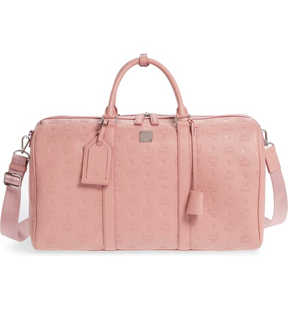 mcm ottomar leather backpack pink