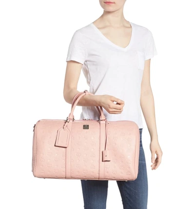 Mcm Ottomar Leather Duffle Bag - Pink In Soft Pink | ModeSens