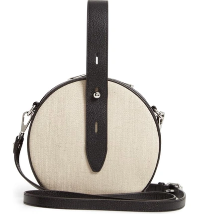 Shop Rebecca Minkoff Kate Colorblock Leather Circle Bag - Beige In Natural