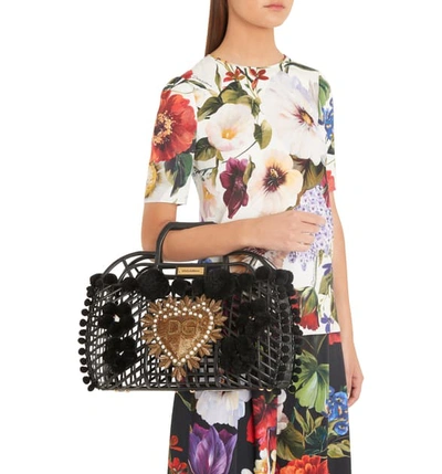 Shop Dolce & Gabbana Cage Market Tote - Black