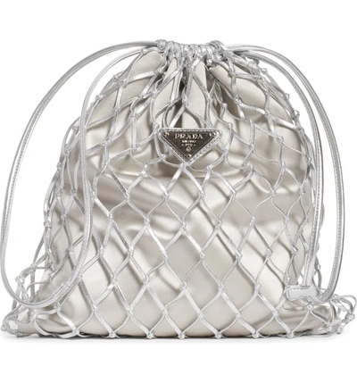 Prada silk net bag store