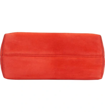 Shop Fendi Medium By The Way Suede Shoulder Bag In Red/ Fragola