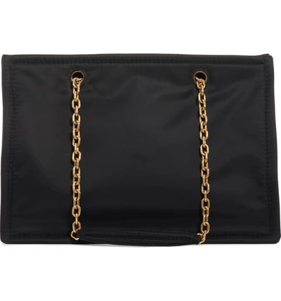 Shop Prada Logo Nylon Shoulder Bag - Black In Nero