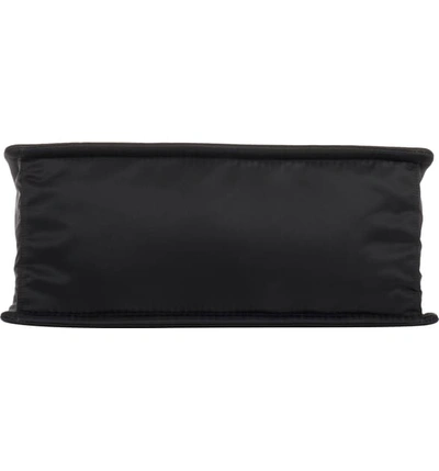 Shop Prada Logo Nylon Shoulder Bag - Black In Nero