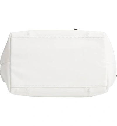 Shop Longchamp Small Le Pliage Logo Leather Tote In White