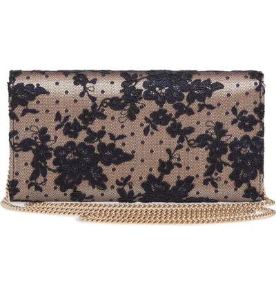 Shop Jimmy Choo Emmie Floral Lace Clutch In Navy