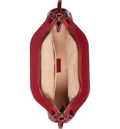 Shop Gucci Small Re(belle) Leather Crossbody Bag In Romantic Cerise