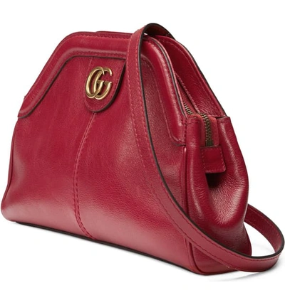 Shop Gucci Small Re(belle) Leather Crossbody Bag In Romantic Cerise