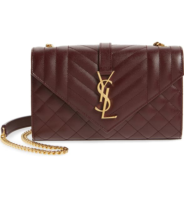 maroon ysl bag