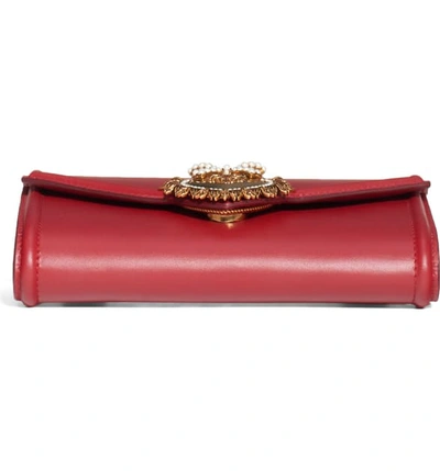 Shop Dolce & Gabbana Devotion Leather Belt Bag In Rosa