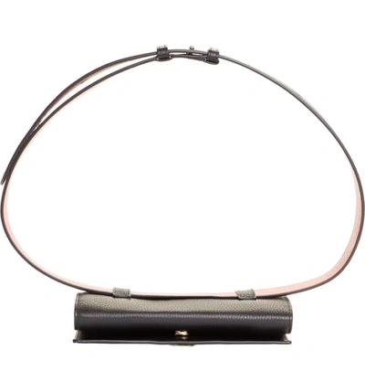 Shop Christian Louboutin Boudoir Leather Belt Bag In Black/ Gold