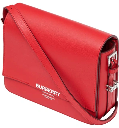 Shop Burberry Small Grace Leather Bag In Bright Red Rt