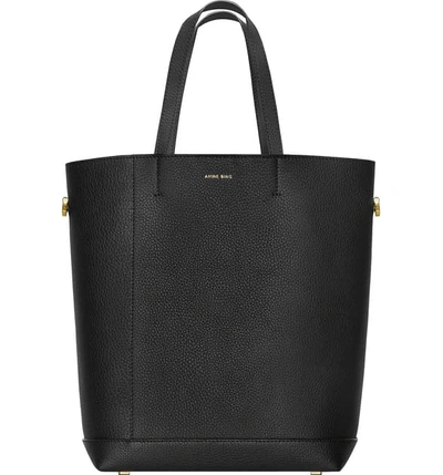 Shop Anine Bing Lyon Water Repellent Leather Tote - Black