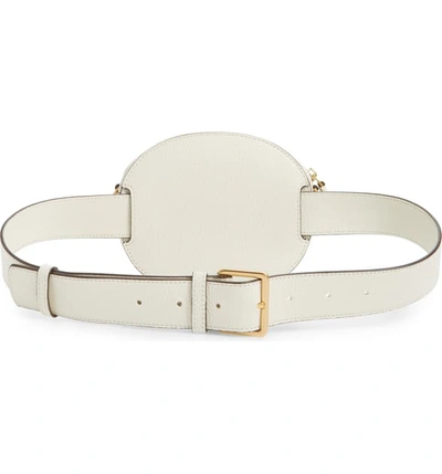 Shop Tory Burch Mcgraw Leather Belt/crossbody Bag - Ivory In New Ivory